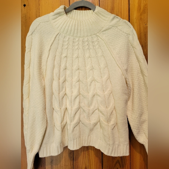 Cozy Cable Knit Cream Sweater - Picture 2 of 10
